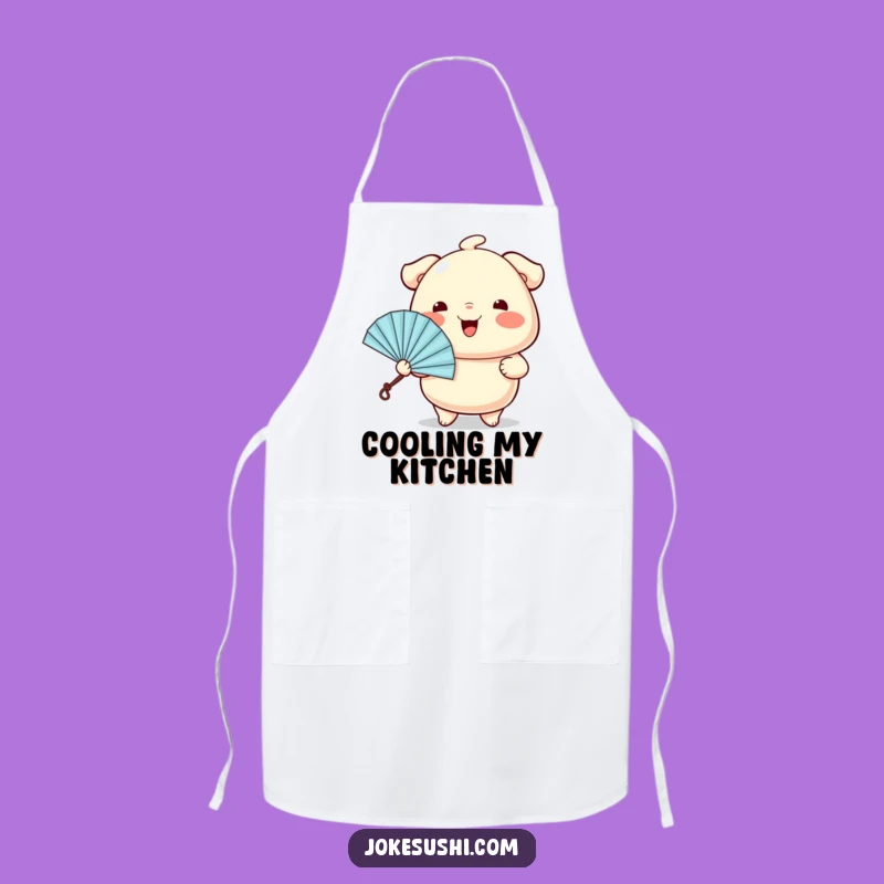 Funny Dumpling Fan Apron: Cute Kitchen Fun, Cheerful Foodie, Unique Gift