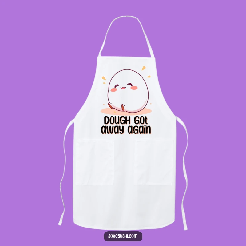Funny Apron: Wobbly Mochi Rolling Downhill Cooking Gear, Hilarious Gift For Bakers
