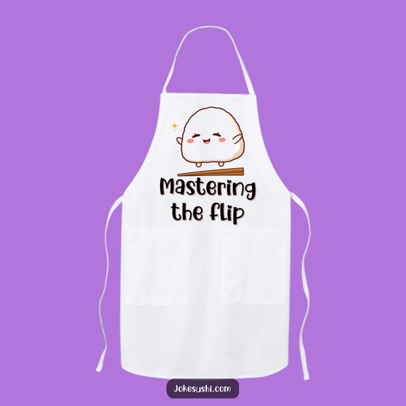 Funny Onigiri Wink Apron: Cook with Playful and Hilarious Style!