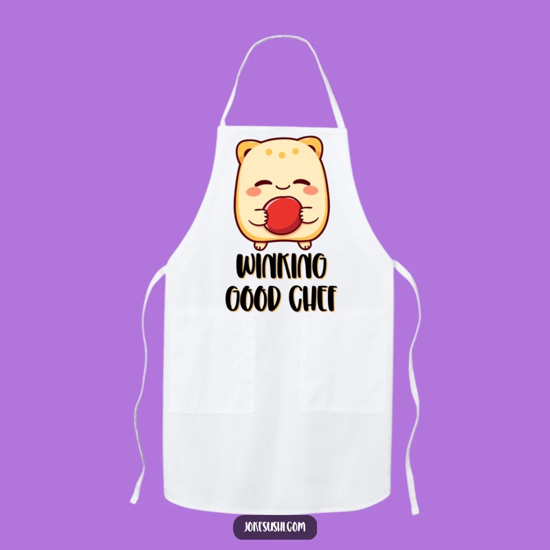 Funny Taiyaki Wink Apron: Cook with Sweetness and Hilarious Style
