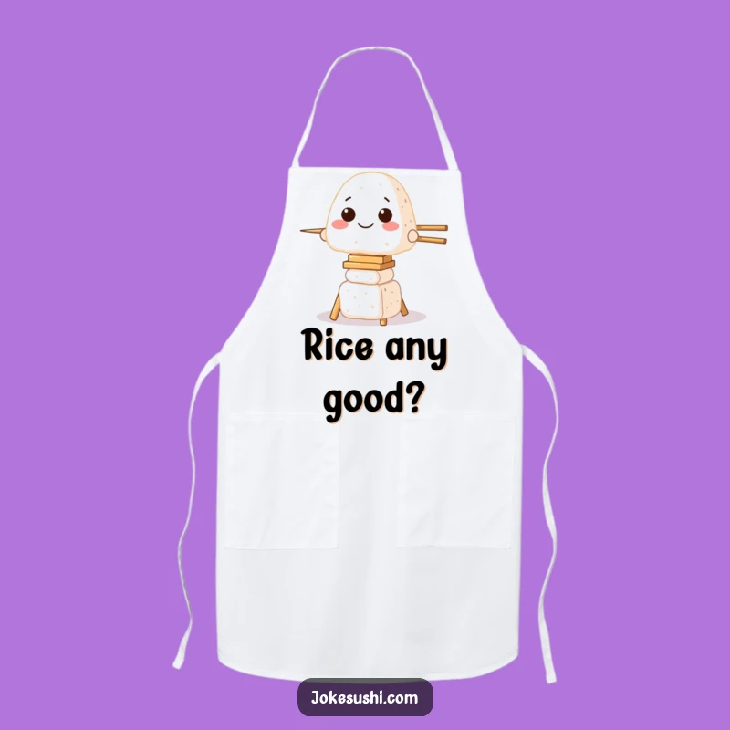 Funny Onigiri Chopstick Tower Apron - Chef's Hilarious Kitchen Companion
