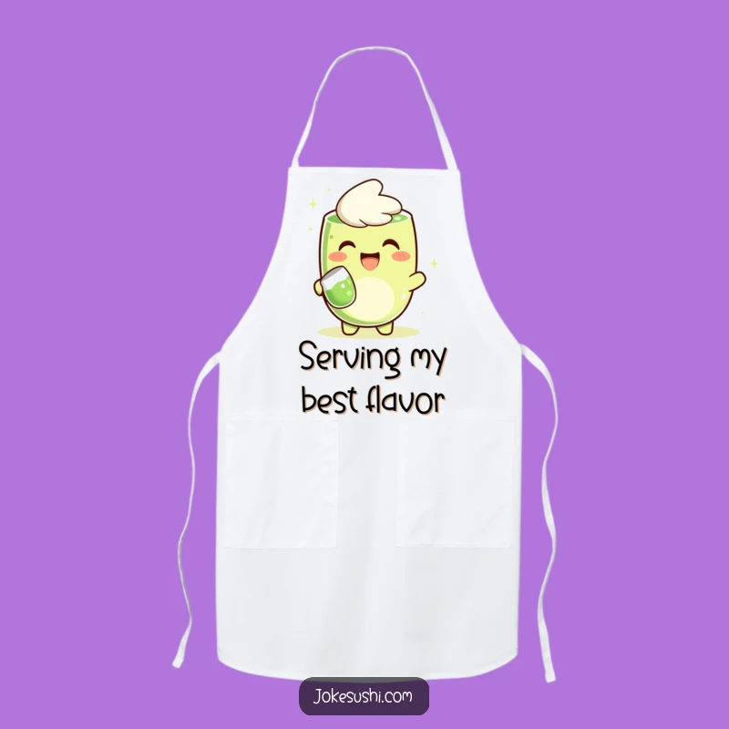 Funny Matcha Apron: Cheerful Character Pouring Fun in the Kitchen, Gift!