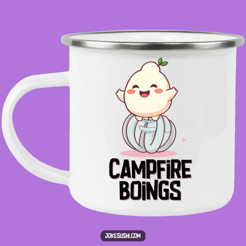 Funny Dumpling Spring Bounce Camping Mug: Adventure Fuelled by Laughter