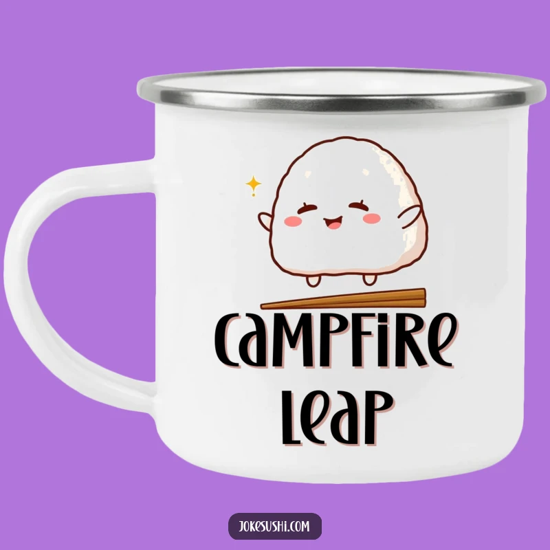Funny Onigiri Wink Camping Mug: Adventure and Humor for Your Travels!