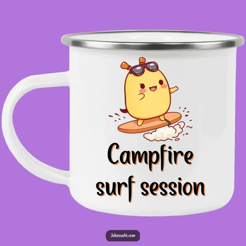 Funny Camp Tamagoyaki Mug: Adventure Brews on the Go