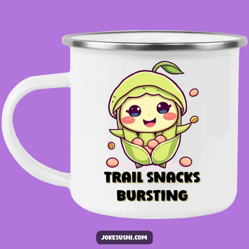 Funny Camping Mug: Edamame Popping Beans, Durable & Hilarious Outdoor Veggie Gift