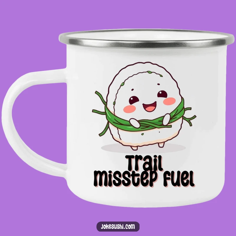Funny Onigiri Tripping Camping Mug: Outdoor Humor, Seaweed Slip, Perfect Funny Gift