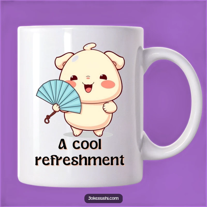 Funny Dumpling Fan Mug: Cheerful Character, Cute Asian Food Art, Perfect Gift