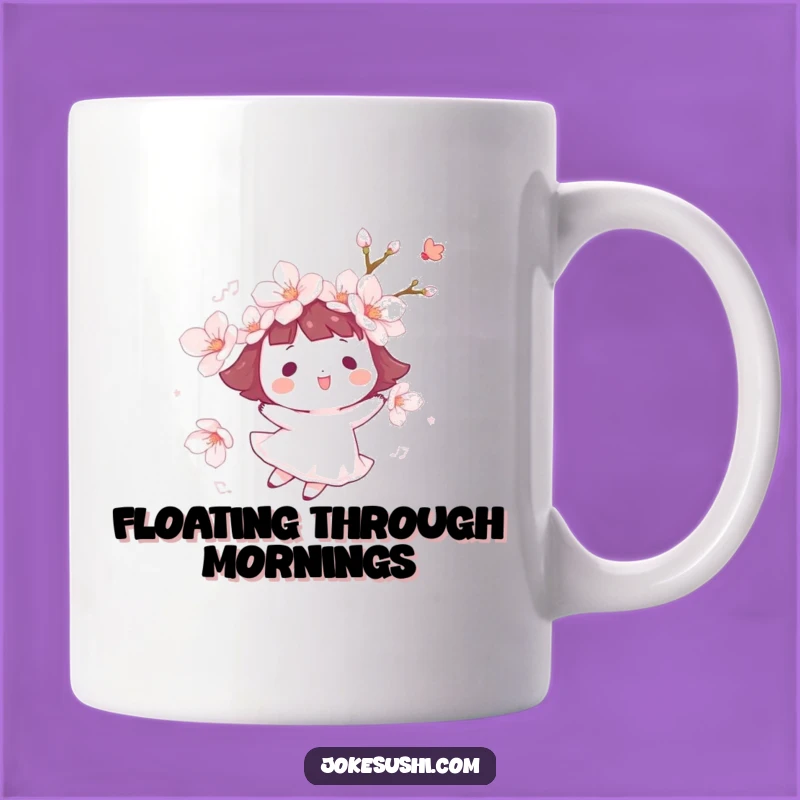 Funny Cherry Blossom Float Mug: Gentle Joy in Every Sip