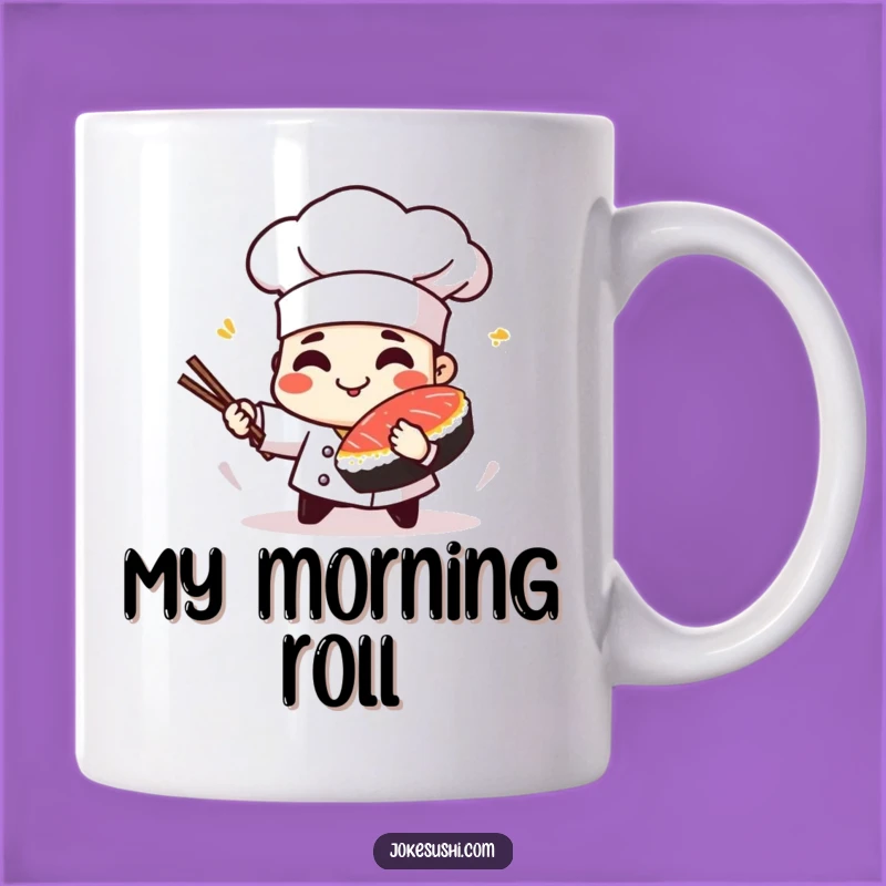 Funny Sushi Chef Spins Tuna Mug: Hilarious Japanese Foodie Gift