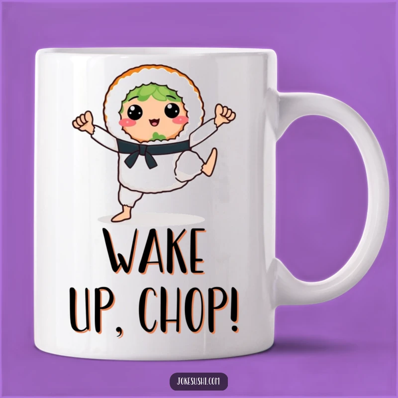 Funny Sushi Karate Chop Mug - Hilarious Foodie Gift Idea