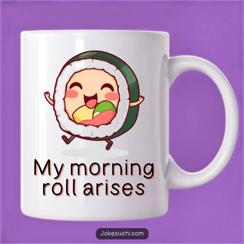 Funny Sushi Roll Mug: A Hilarious Gift for Sushi Lovers Who Hop with Delight