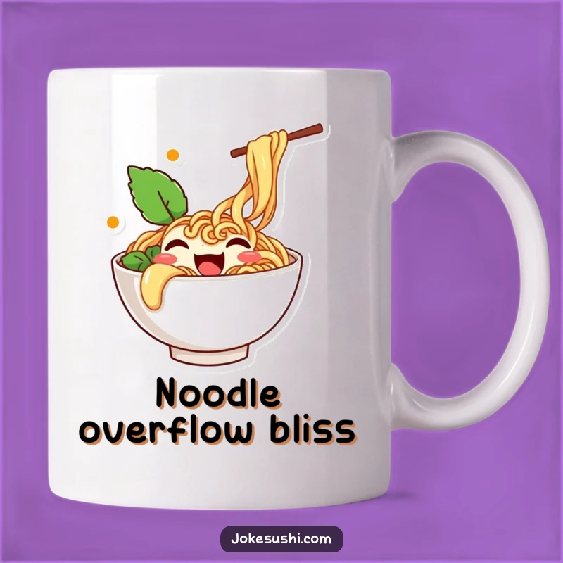 Funny Wiggling Ramen Mug: Happy Character Gift for Noodle Lovers