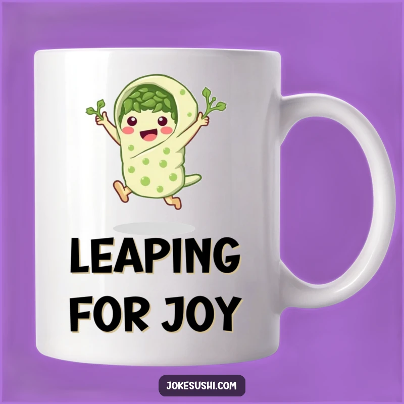 Funny Seaweed Wrap Leap Mug: Hilarious Gift for Energetic Foodies!