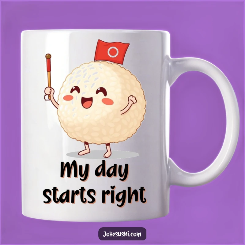 Funny Rice Ball Mug: Cheer On Your Day With This Cheerful Funny Gift