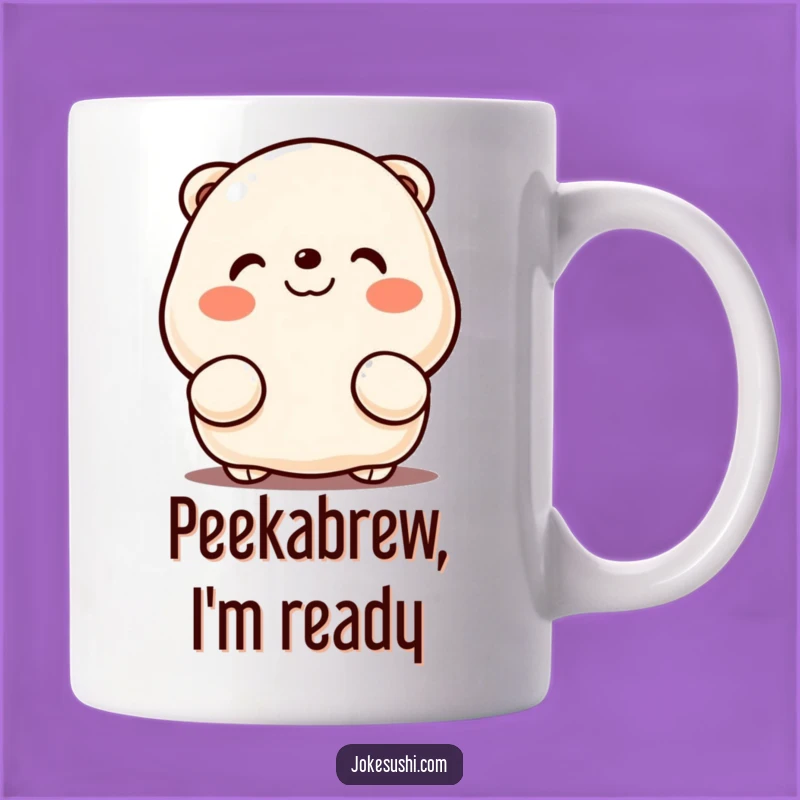 Funny Smiling Dumpling Peeking Mug - Adorable Kawaii Cartoon Gift for Dumpling Lovers