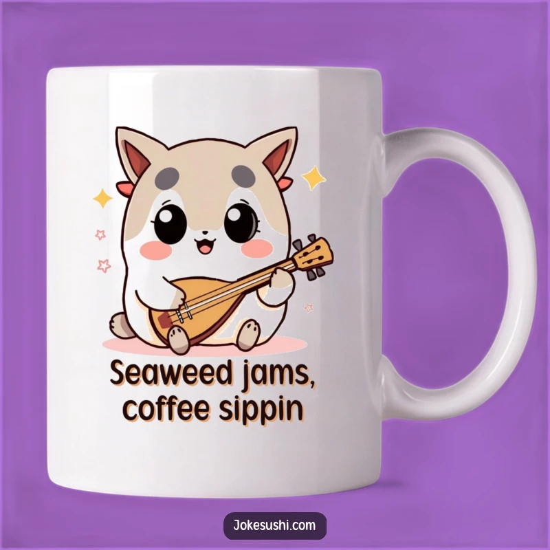 Funny Nori Shamisen Mug: Big-Eyed Character Rocking Out, Perfect Funny Gift