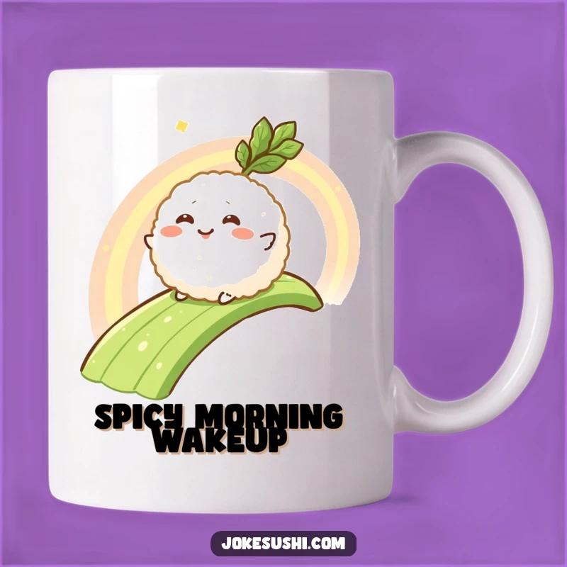 Funny Wasabi Rainbow Rice Ball Mug: Hilarious Japanese Foodie Gift