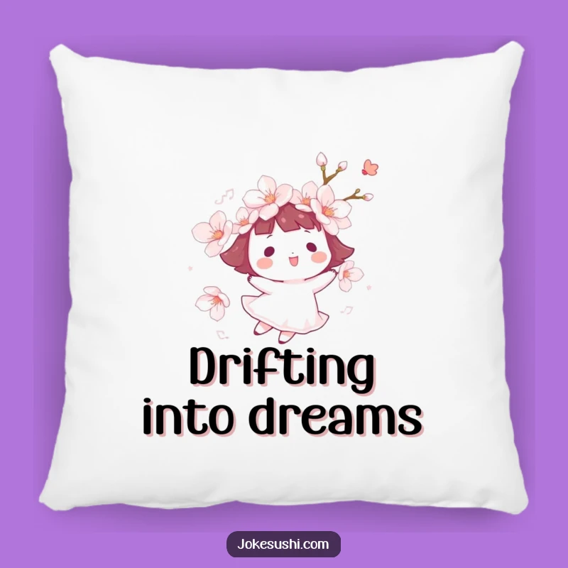 Cozy Funny Cherry Blossom Float Pillow: Snuggle with Serenity