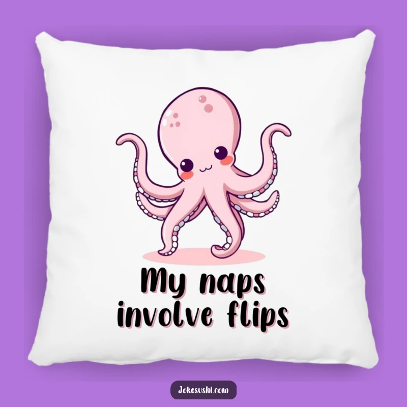 Cozy Funny Kawaii Octopus Cartwheel Pillow: Cuddle Up with a Laugh