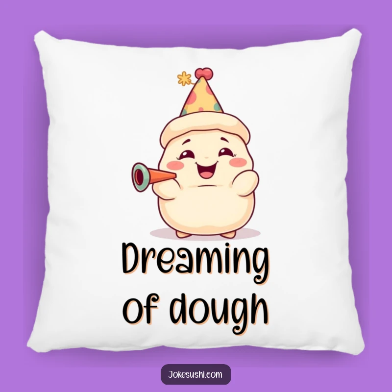 Funny Dumpling Party Pillow: Grinning Character Comfort, Perfect Celebration Gift!