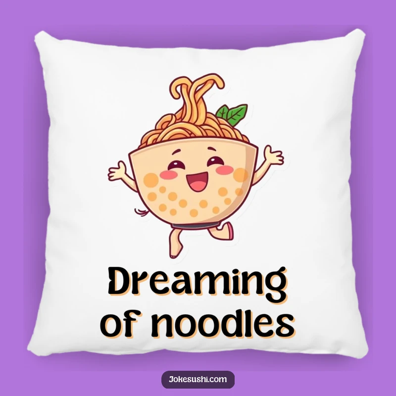 Funny Ramen Pillow - Soft and Cheerful Dancing Character