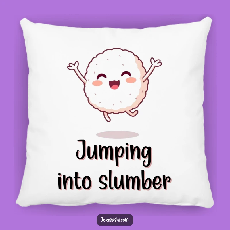 Funny Rice Ball Jump Pillow: Happy Character Comfort - Soft 'Funny Gift'