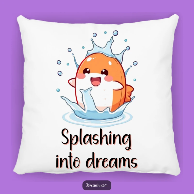 Funny Salmon Nigiri Splash Pillow: Cozy Fun with Aquatic Charm!