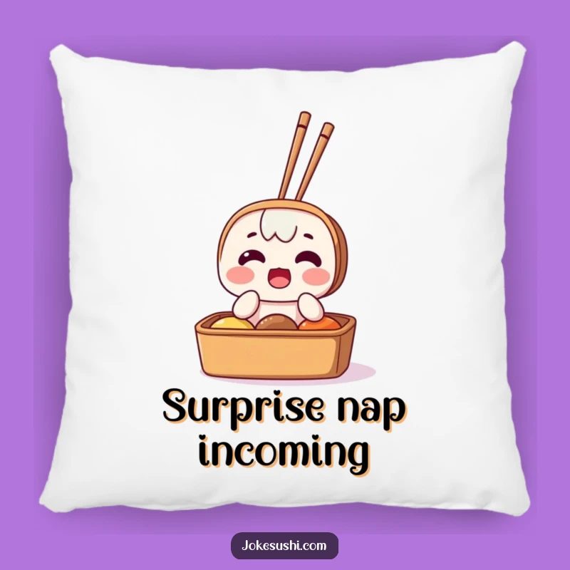 Funny Surprised Bento Box Pillow: Snuggle Up with Hilarious Mealtime Moments