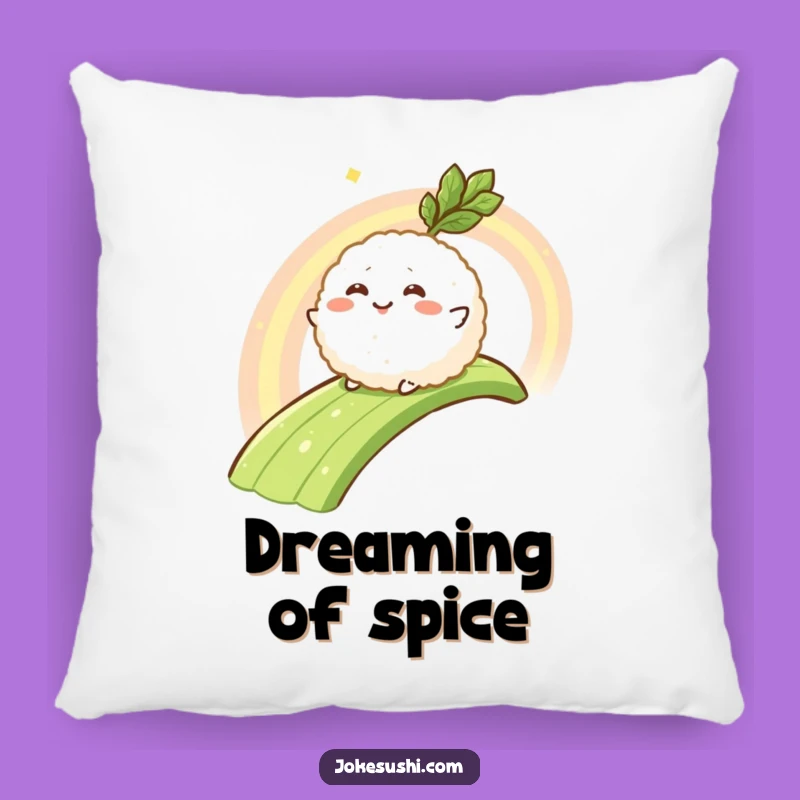 Funny Wasabi Rainbow Rice Ball Pillow: Cozy & Hilarious Japanese Accent Pillow Gift