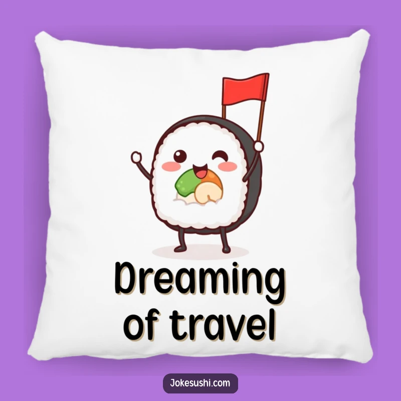 Funny Waving Sushi Roll Pillow, Happy Food Cushion - Adorable Funny Gift