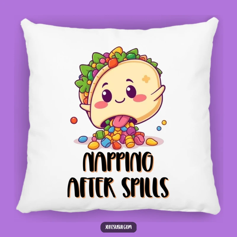 Funny Taco Pillow - Soft and Playful Tripping Character