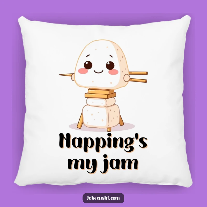Funny Onigiri Chopstick Tower Pillow - Comfy & Hilarious Decor