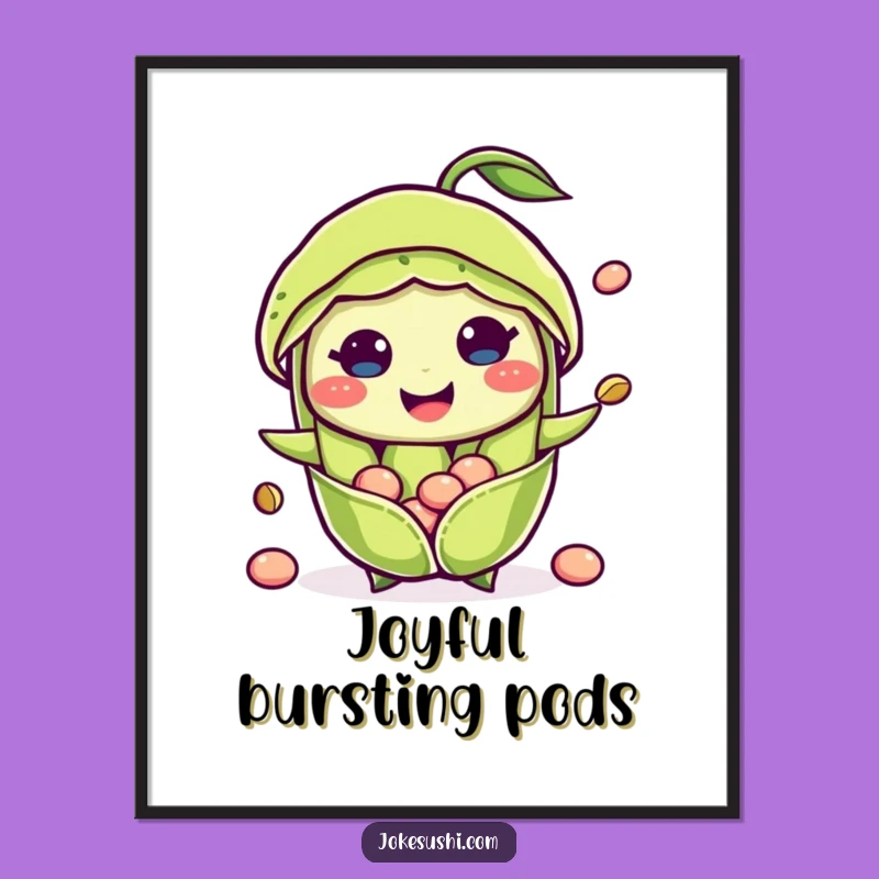 Funny Digital Art: Edamame Popping Beans, Instant Hilarious Decor Download
