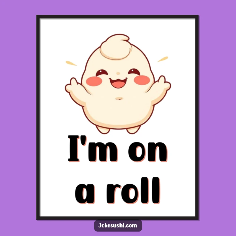 Funny Dumpling Digital Art Print: Add Joyful Flair to Your Walls Gift