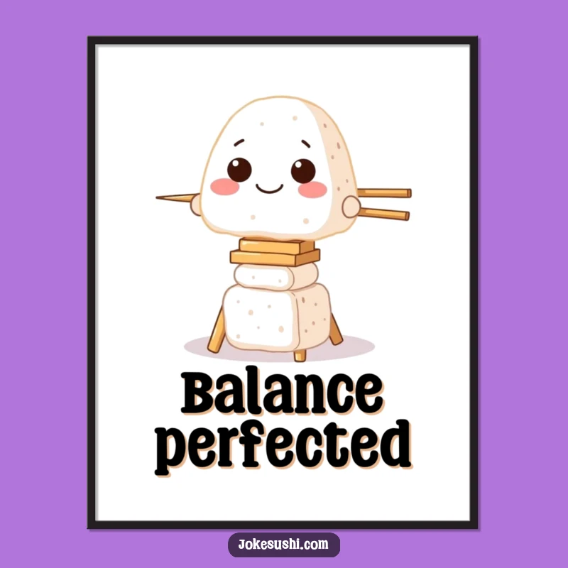 Funny Onigiri Chopstick Tower Digital Art - Instant Hilarious Decor