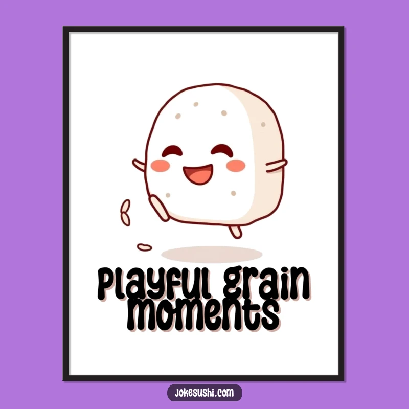 Funny Onigiri Art Print: Instant Playful Decor for Food Lovers