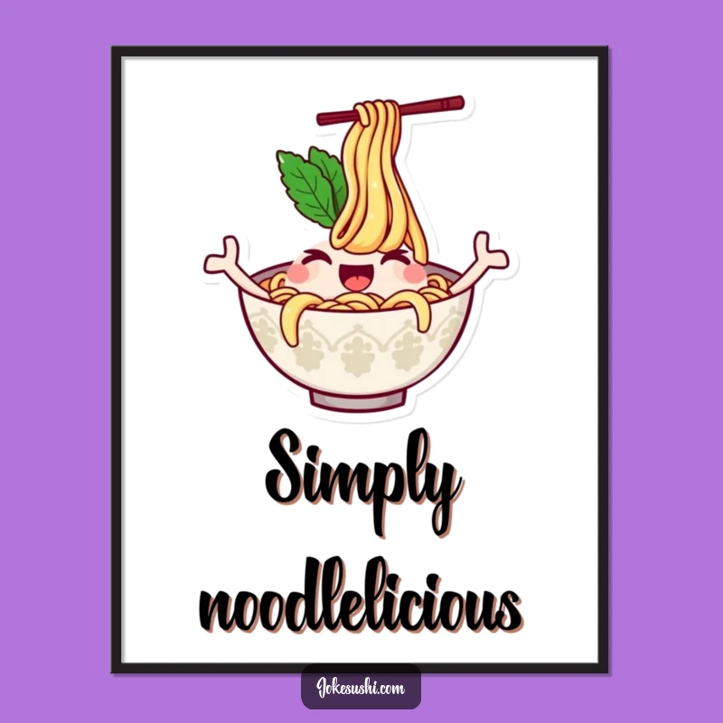Funny Ramen Wink Digital Print: Instant Noodle Wall Art!
