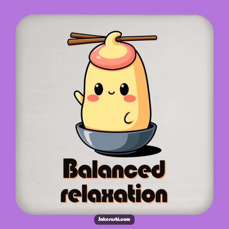 Funny Tamagoyaki Chopstick Drink Coaster: Protect Surfaces with Charm!