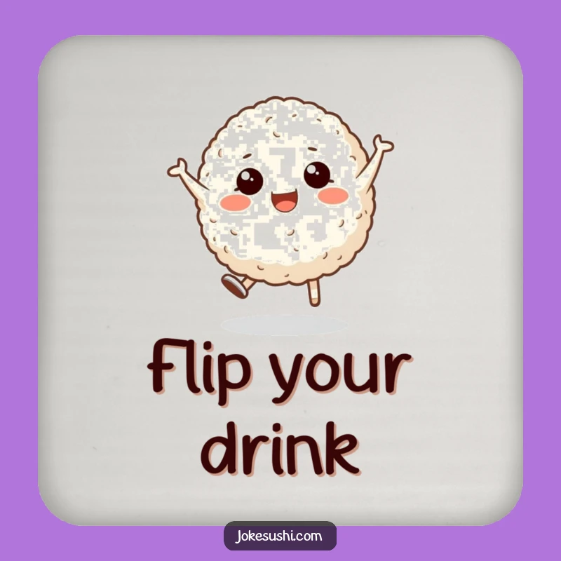 Funny Rice Ball Cartwheel Coaster: Protect Surfaces with Hilarious Charm!