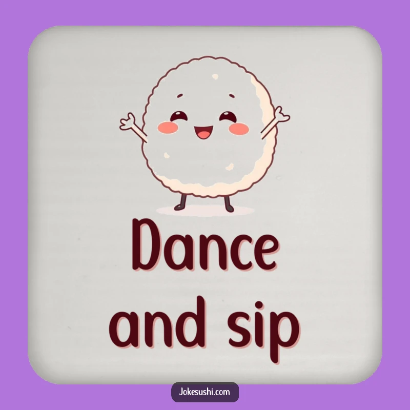 Funny Dancing Rice Ball Coaster - Protect Surfaces with Fun