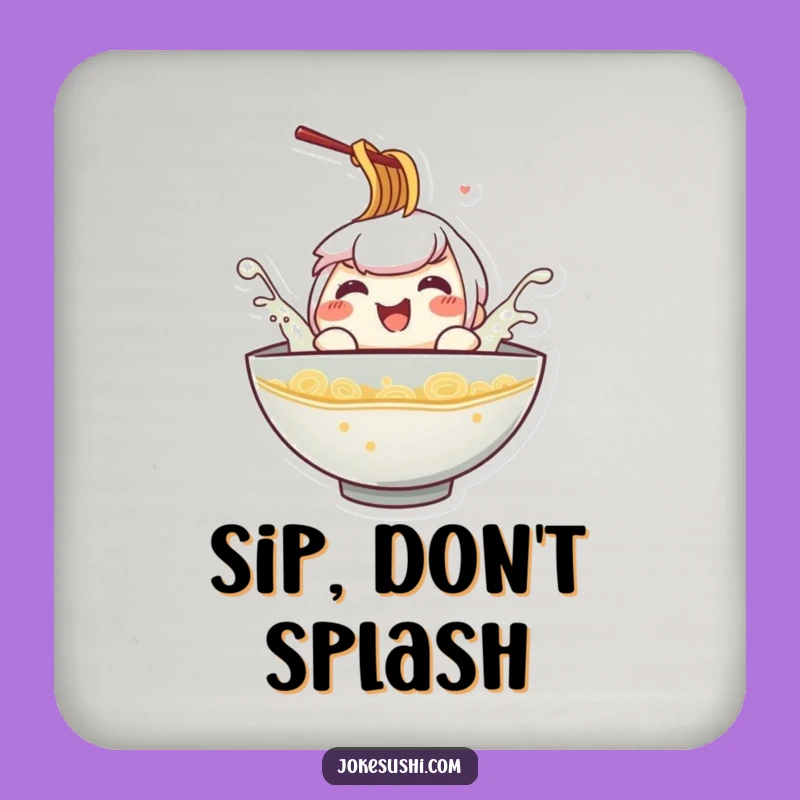 Funny Ramen Splash Coasters: Protect Surfaces with Hilarious, Playful Art