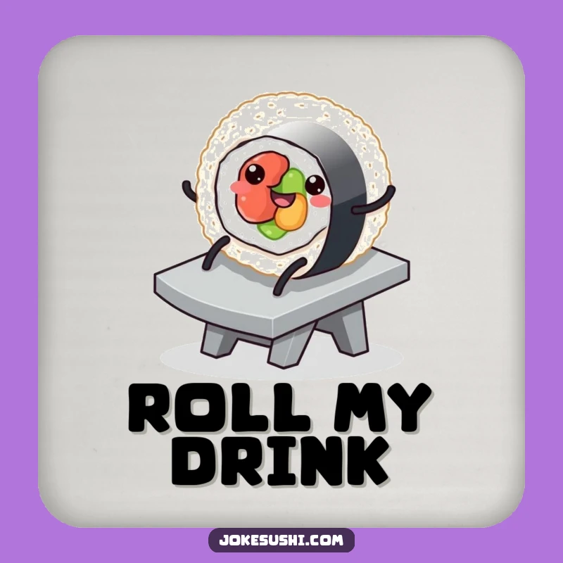 Funny Sushi Slide Coaster - Protect Surfaces with Smooth Humor
