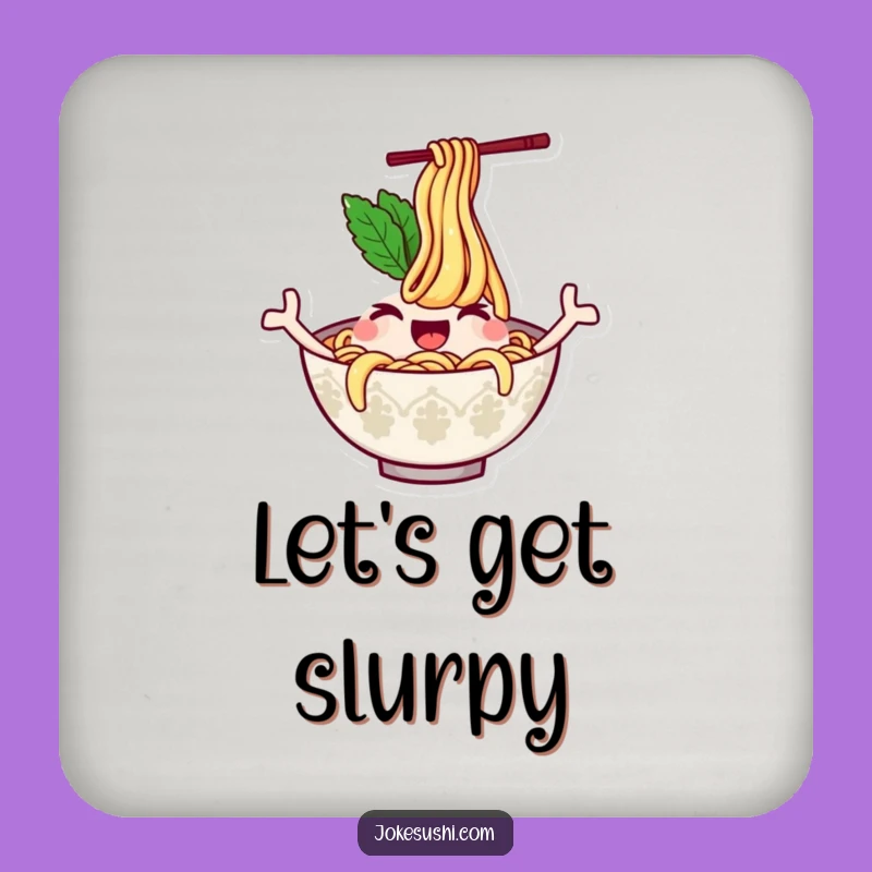 Funny Ramen Wink Coaster: Protect Surfaces with Hilarious Charm!