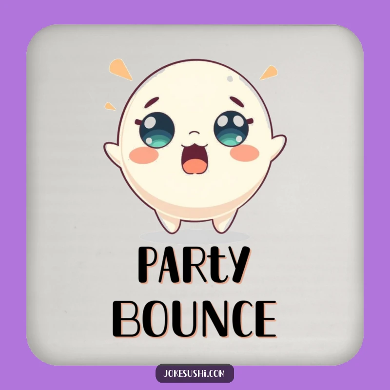 Funny Mochi Bounce Coaster: Surprised Character, Perfect Energetic Gift!