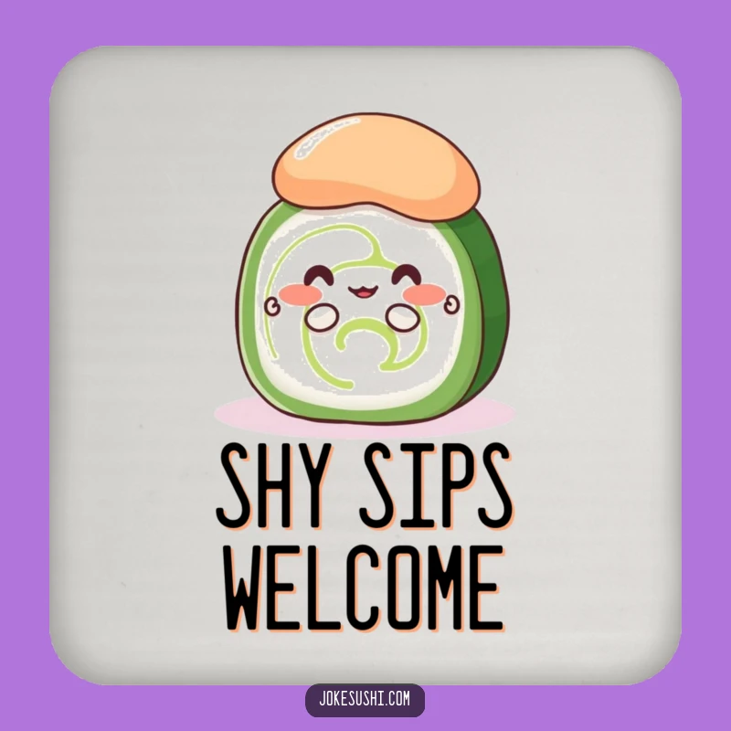 Funny Shy Cucumber Roll Coasters: Protect Surfaces with Sushi Charm