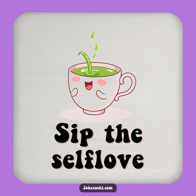 Funny Tea Cup Spill Coaster: Hilarious Whimsical Table Protector Gift