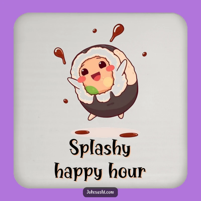 Funny Sushi Cartwheel Coaster: Protect Tables from Spills & Giggles, Perfect Funny Gift
