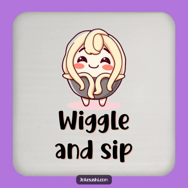 Funny Udon Noodle Wiggle Coasters: Protect Surfaces with Hilarious Cartoon Charm