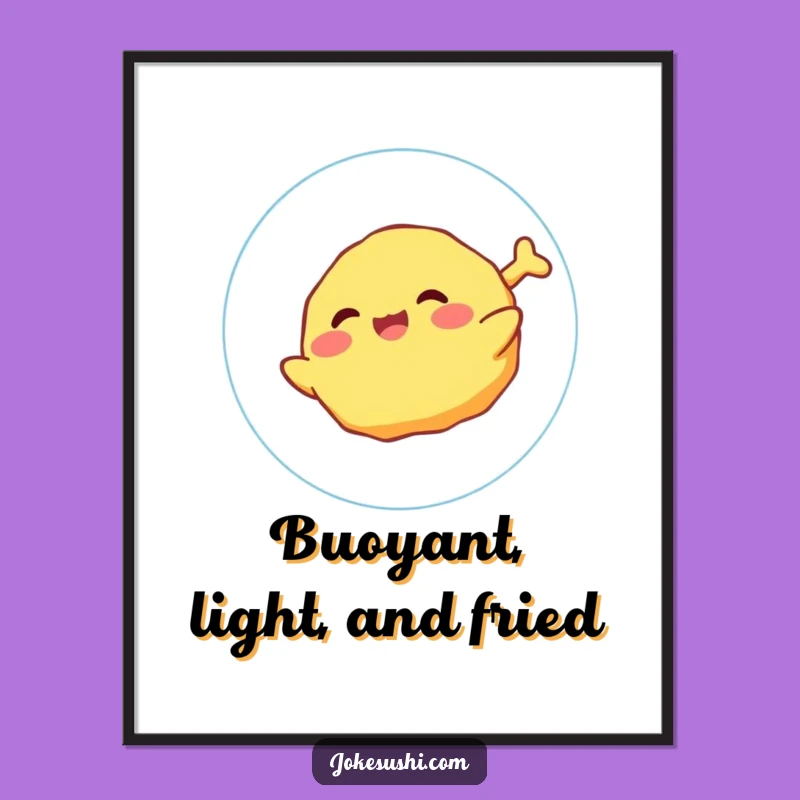 Funny Tempura Bubble Art Poster: Joyful Float for Your Home Decor